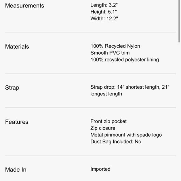 Kate Spade Chelsea Nylon Belt Bag in Slate Blue, NWT - Picture 5 of 6